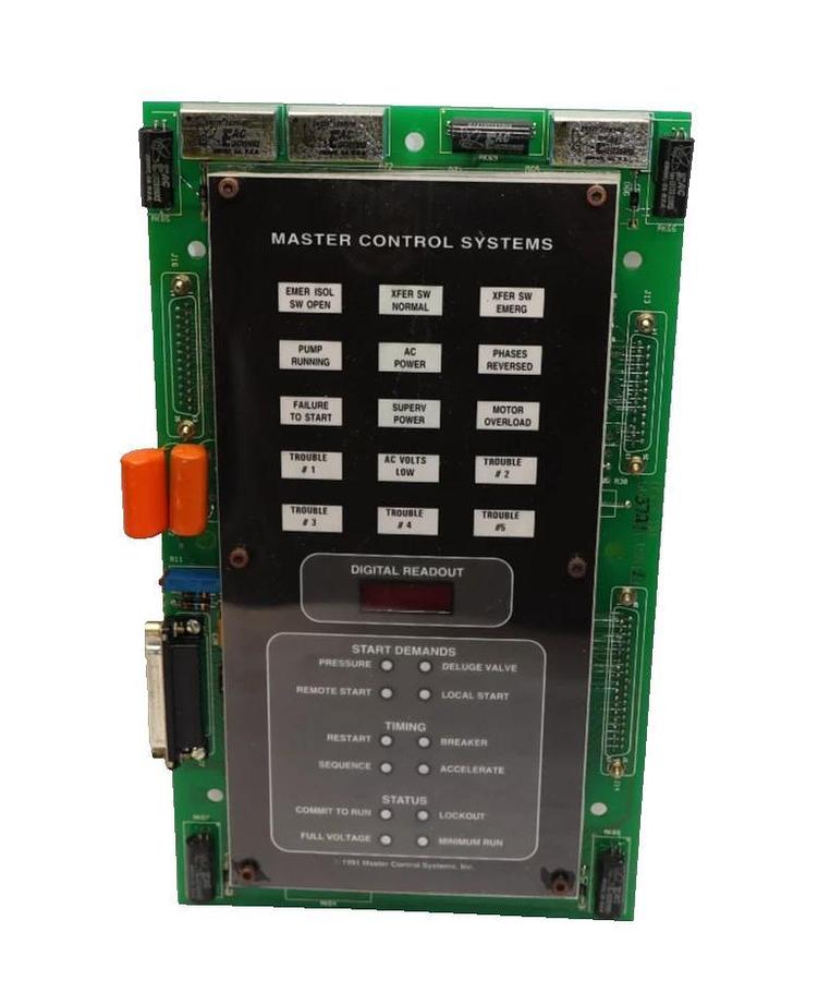 Used Master Control Systems EC-DP ECDP Display Panel 563721 EC Fire Pump Controller