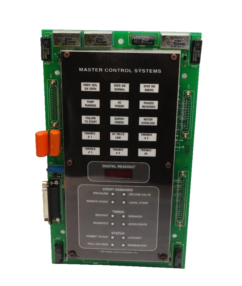 Used Master Control Systems EC-DP ECDP Display Panel 563721 EC Fire Pump Controller