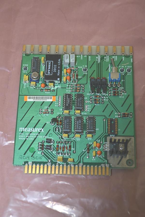 Used MEASUREX CIRCUIT BOARD CARD 40-500KHZ 40 500KHZ 40500KHZ 05331100 REV. D