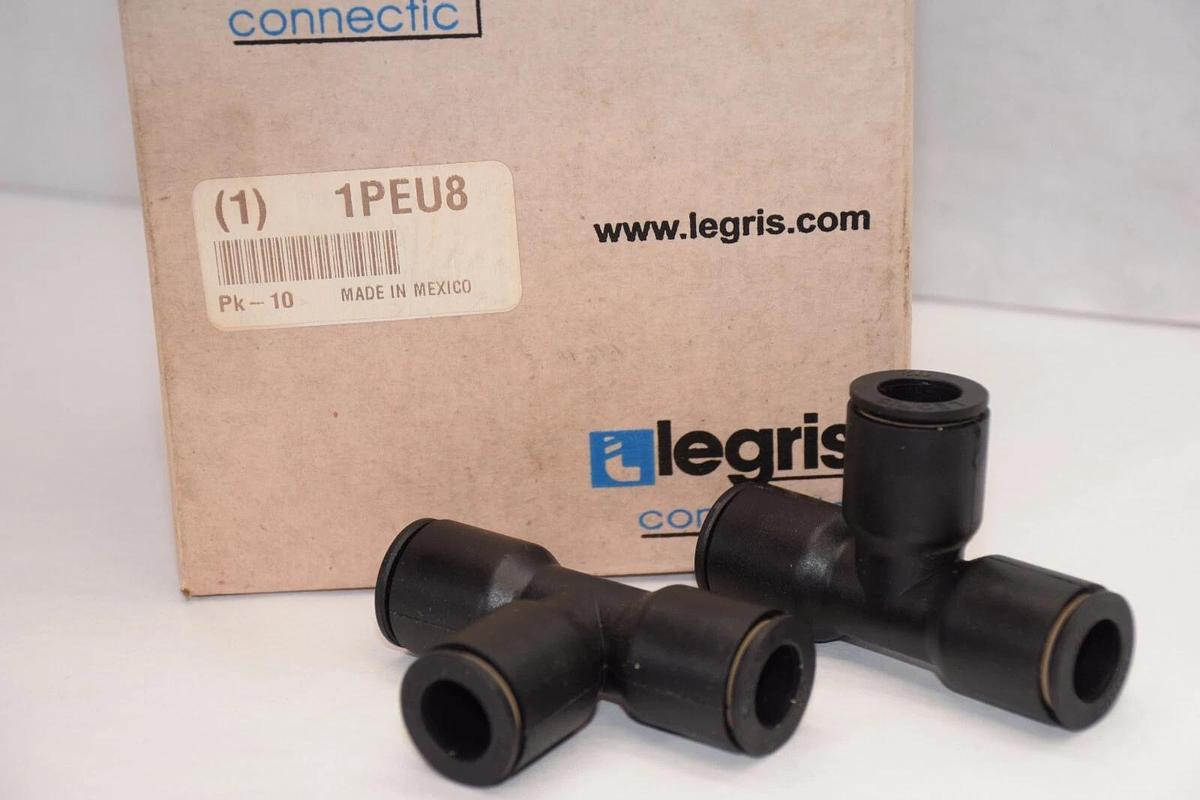 (10) LEGRIS Push-to-Connect 1PEU8 1/2" Union Tee Fitting NEW