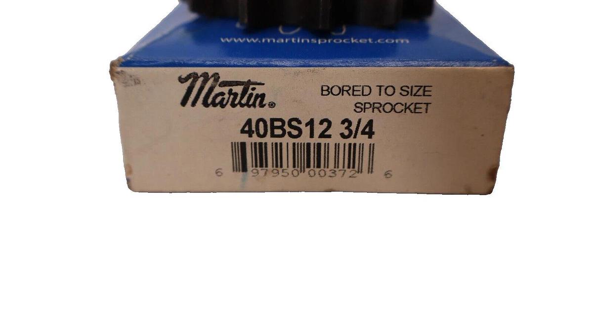 (NEW) MARTIN 40BS12 3/4" Bore Sprocket