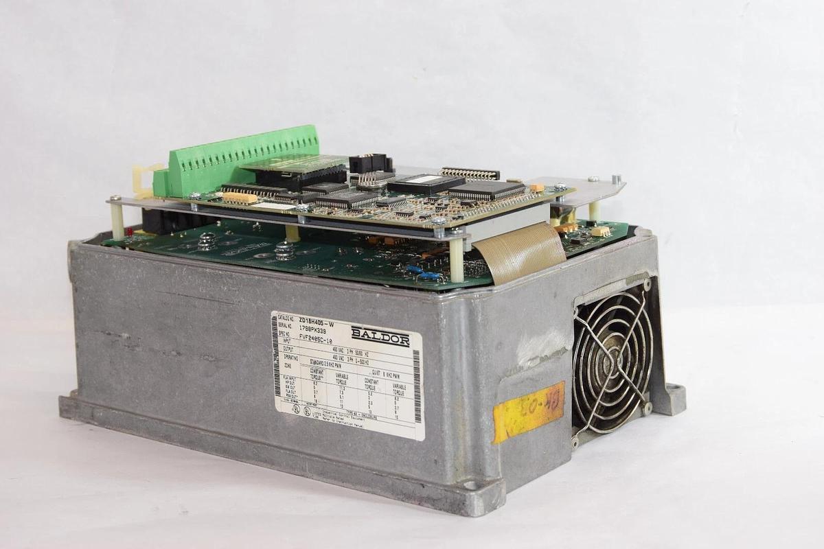 Used BALDOR ZD18H405-W 460Vac 3Ph 50/60Hz Vector Drive