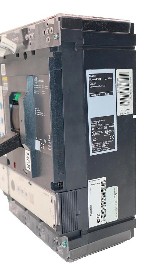 Used Square D Circuit Breaker LJF46400CU31X LJ 400 PowerPact LJ 400 Amp 3 Pole