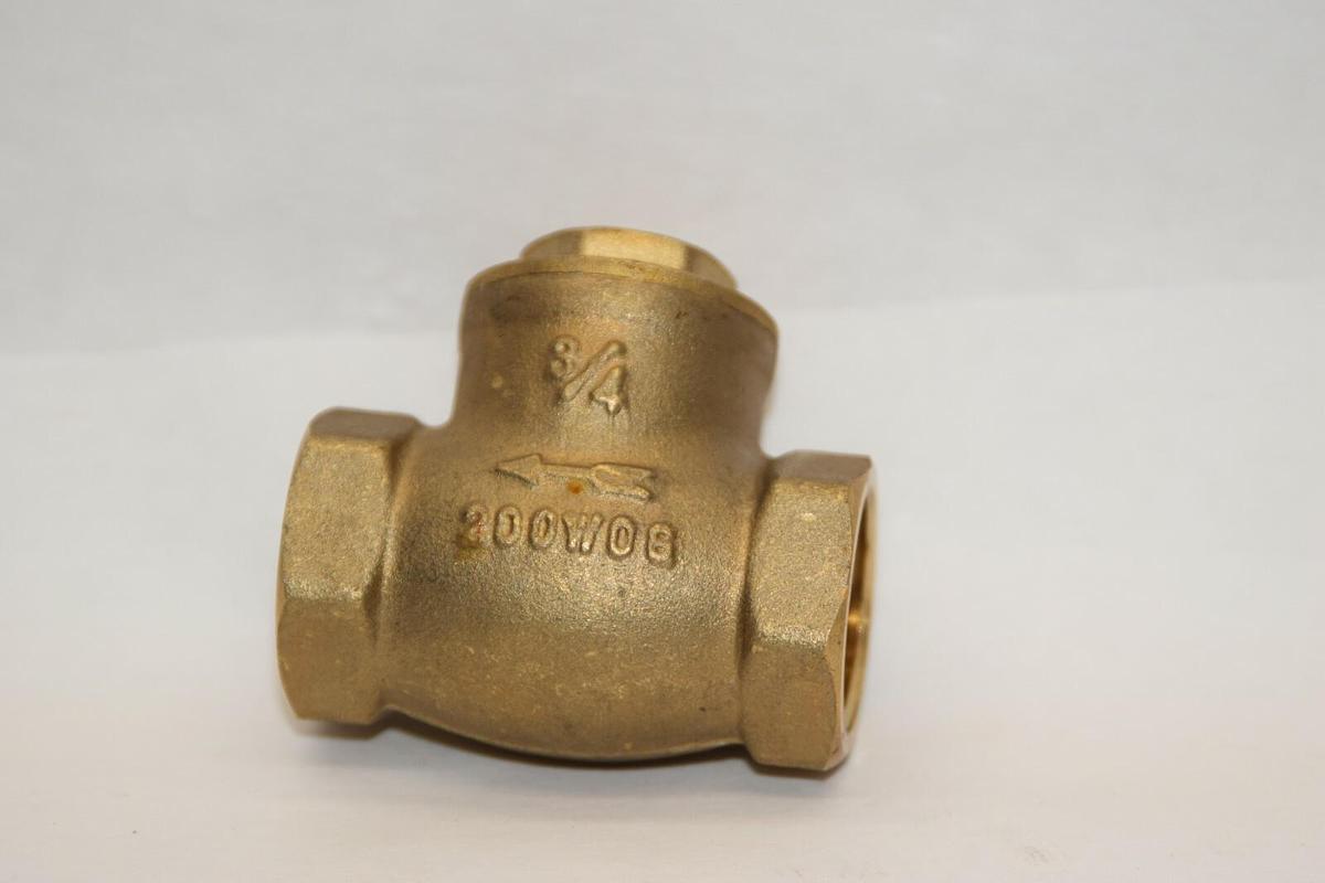(NEW) RWV 3/4" 200 WOG Brass Swing Check Valve Threaded