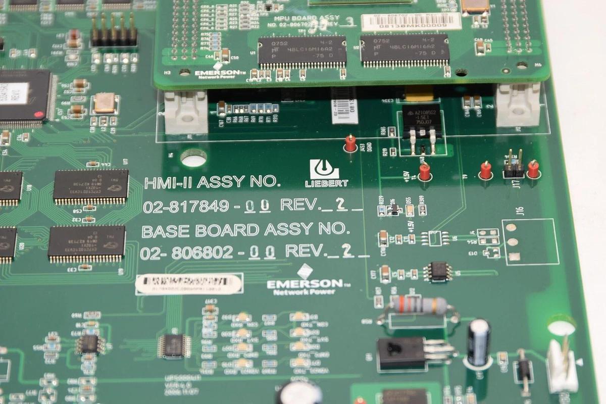 (NEW) EMERSON / LIEBERT 02-817849-00 Rev 2 02-806802-00 Rev 2 HMI-II Assy Board