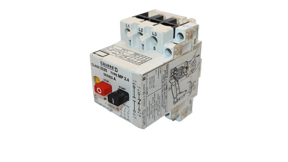 Used Square D Manual Starter 2520-MP 2.4 Series A 4A 660V 3P  (Lot of 4)
