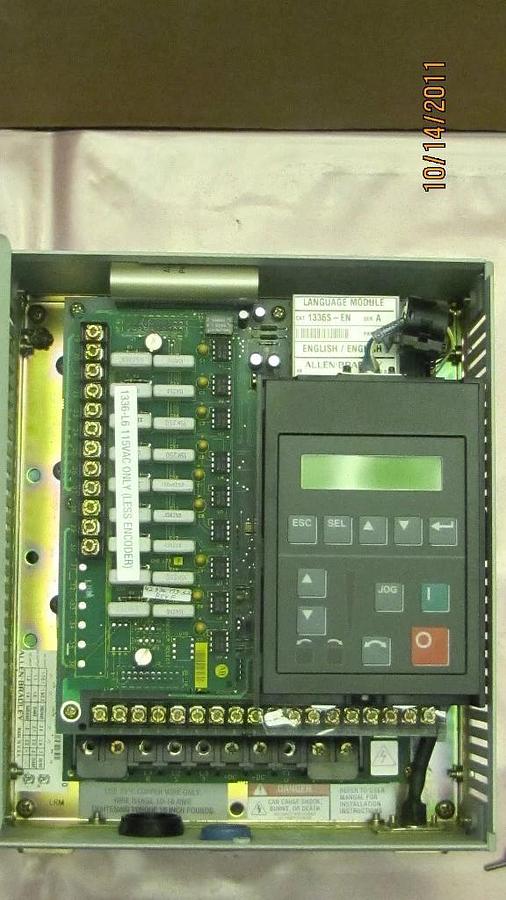 Used ALLEN BRADLEY DRIVE 1336 PLUS 1336S-BRD10-AA-EN 1336S-BRF10-AA-EN-NA2-C6
