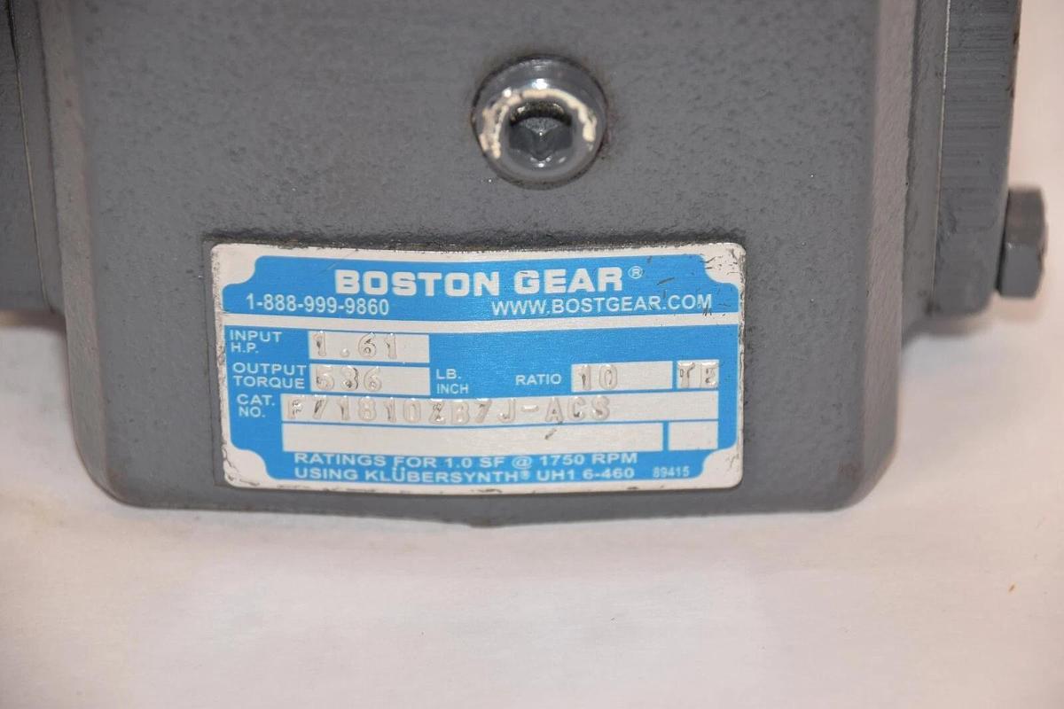 BOSTON GEAR Gear Box Speed Reducer F718-10Z-B7-J-ACS F71810ZB7JACS Ratio: 10