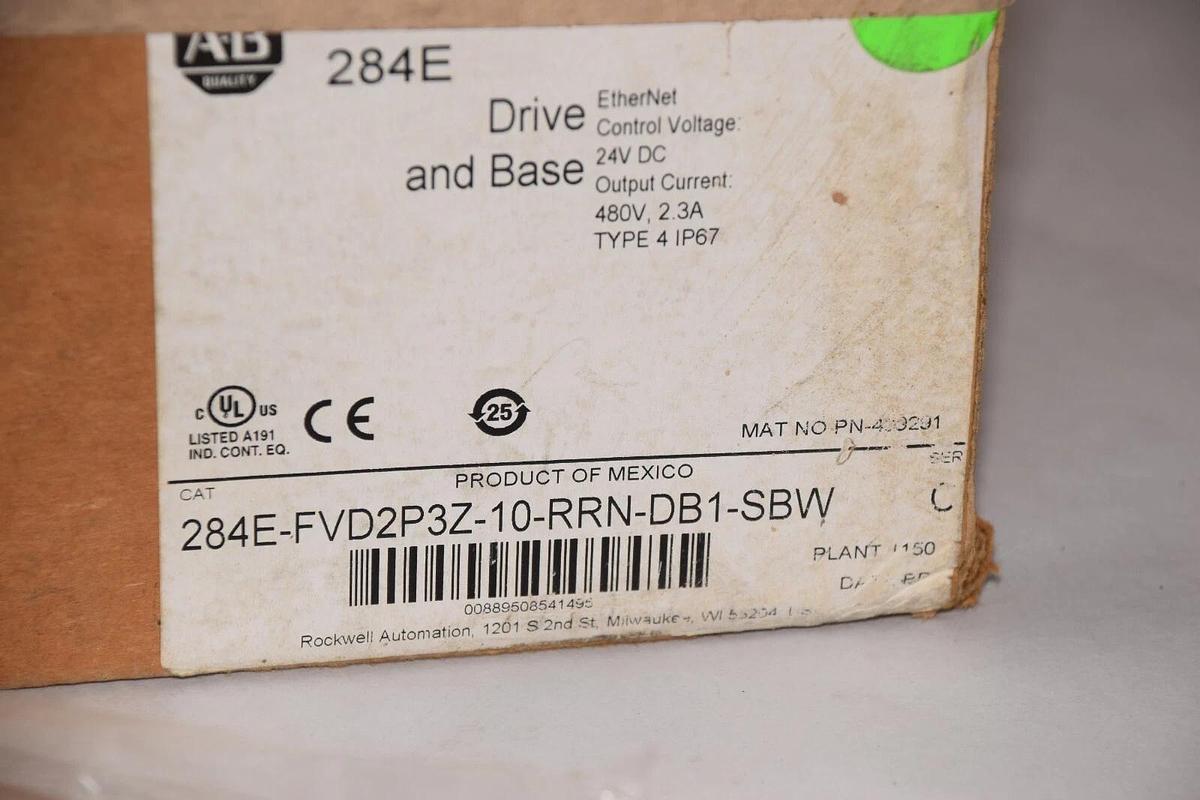 (NEW) ALLEN BRRADLEY 284E-FVD2P3Z-10-RRN-DB1-SBW Ser. C Drive and Base Module