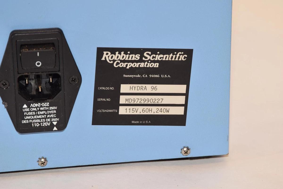 Used ROBBINS SCIENTIFIC Hydra96 115V 60H 240W Liquid Handler System