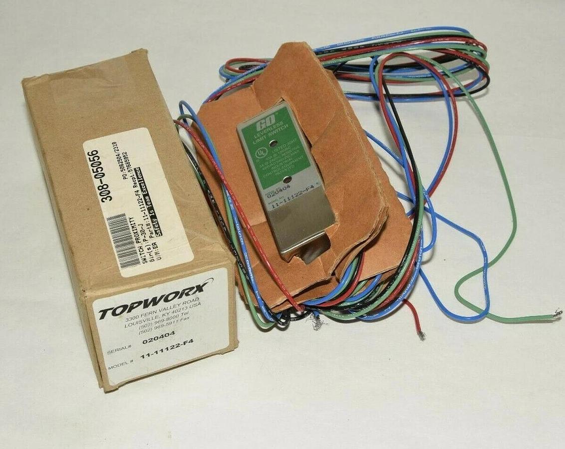(NEW) GO SWITCH TOPWORX 11-11122-F4 1111122F4 Leverless Limit Switch