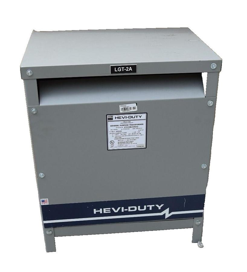 Used EGS Hevi-Duty HeviDuty Gen Purp Transformer ET2HB45SCU 45kva 3ph 480D 208y/120
