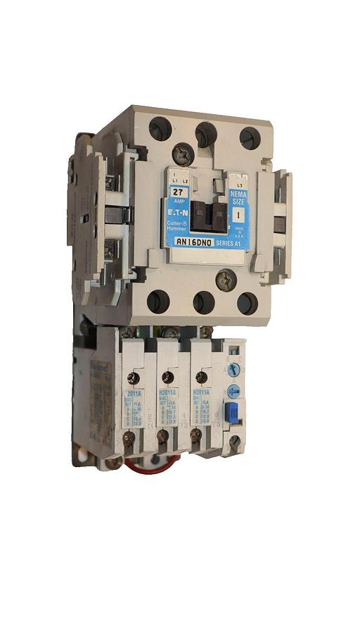Cutler-Hammer Eaton Starter AN16DN0 Size Sz 1 600V 27A 27 Amp 120v coil H2011A