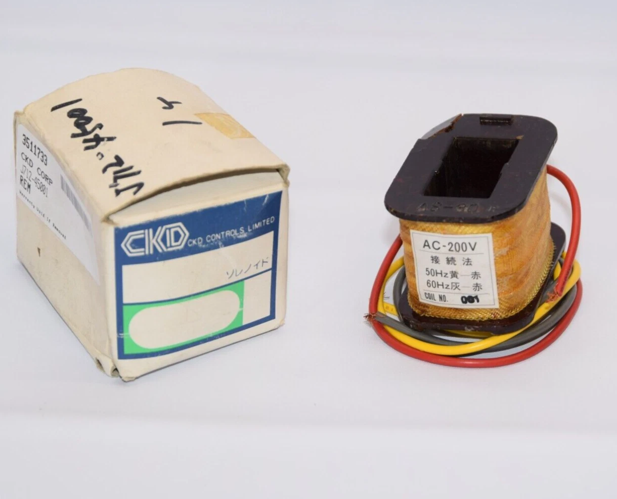 (NEW) CKD CORP. J712-45001 AS-30 200Vac 50/60Hz Coil