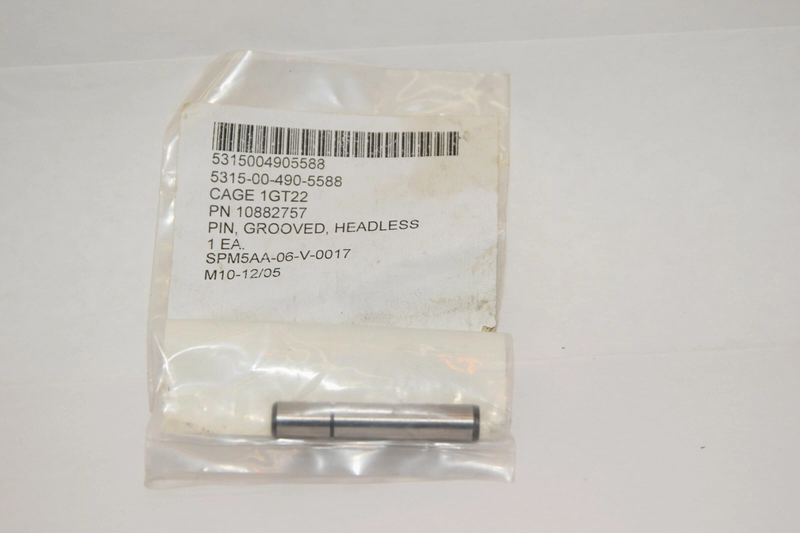 (NEW) NSN 5315-00-490-5588 5315004905588 Pin Grooved Headless