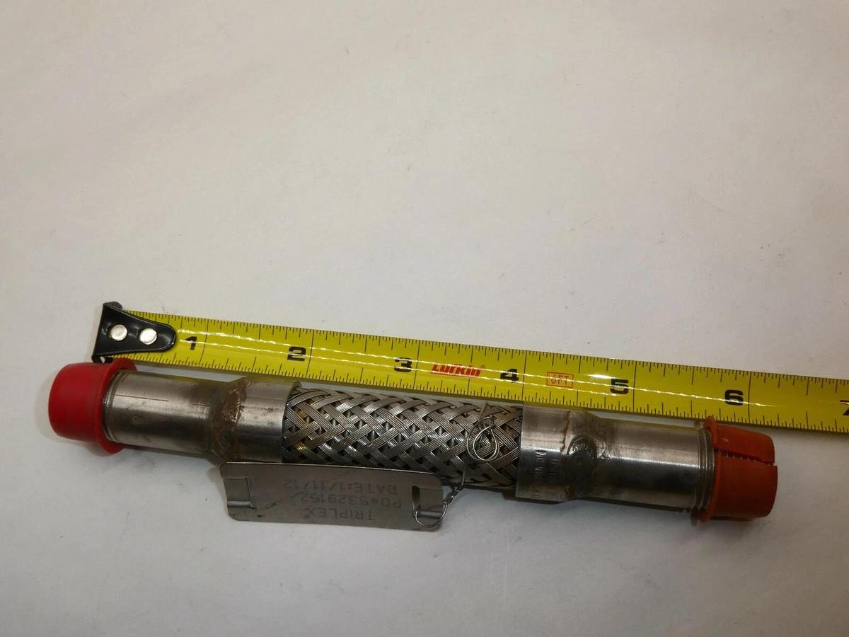 (NEW) TRIPLEX 5329152 3/8" NPT Stainless Steel S/S Flex 6" Long Hose Accessory