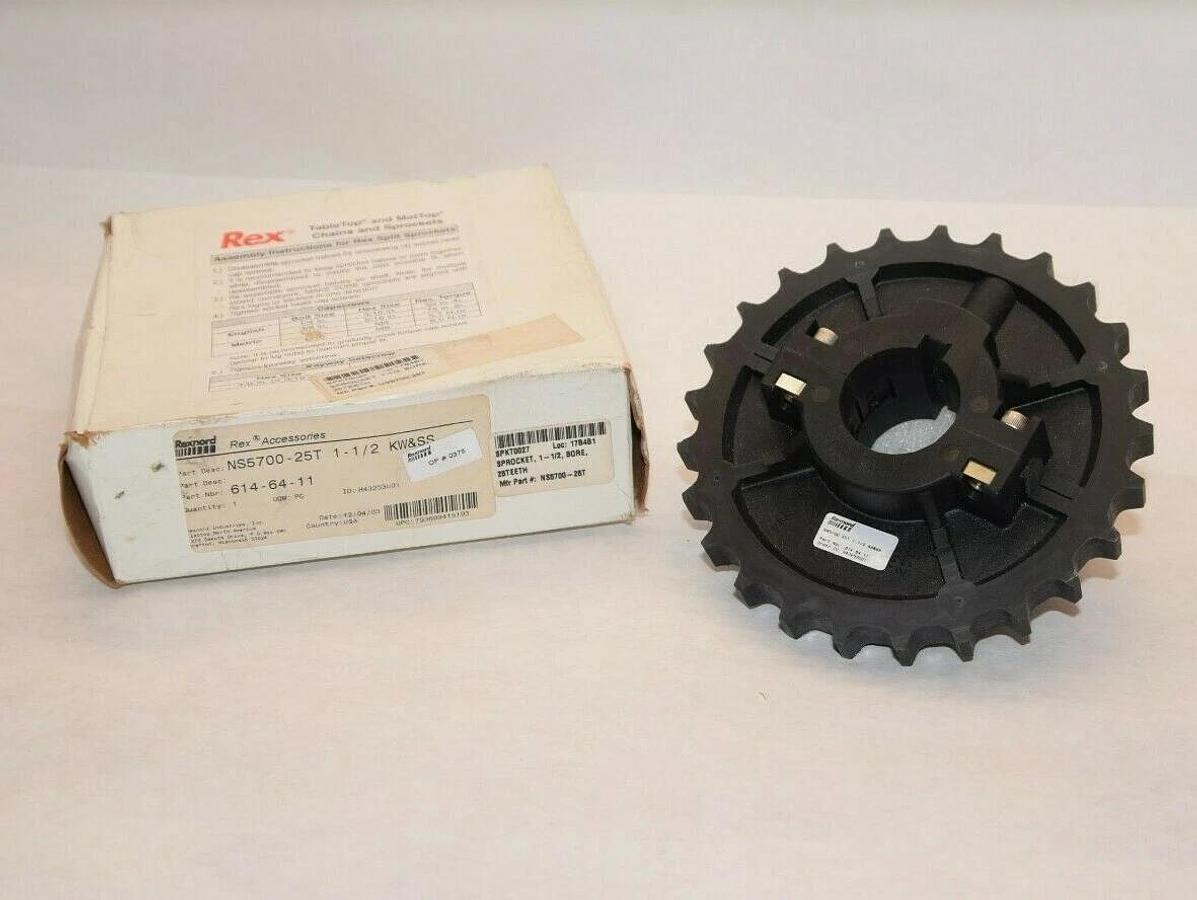 (NEW) REXNORD NS5700-25T 614-64-11 1-1/2 KW&SS 25Teeth Conveyor Sprocket