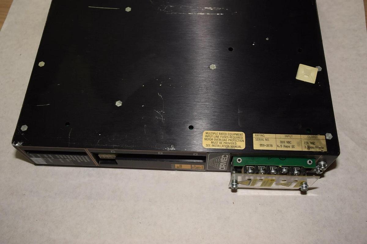 Used Ormec Servo Drive SAC-J763101 INPUT310VDC  4.5AMPS DC OUT 230VAC 3A PH