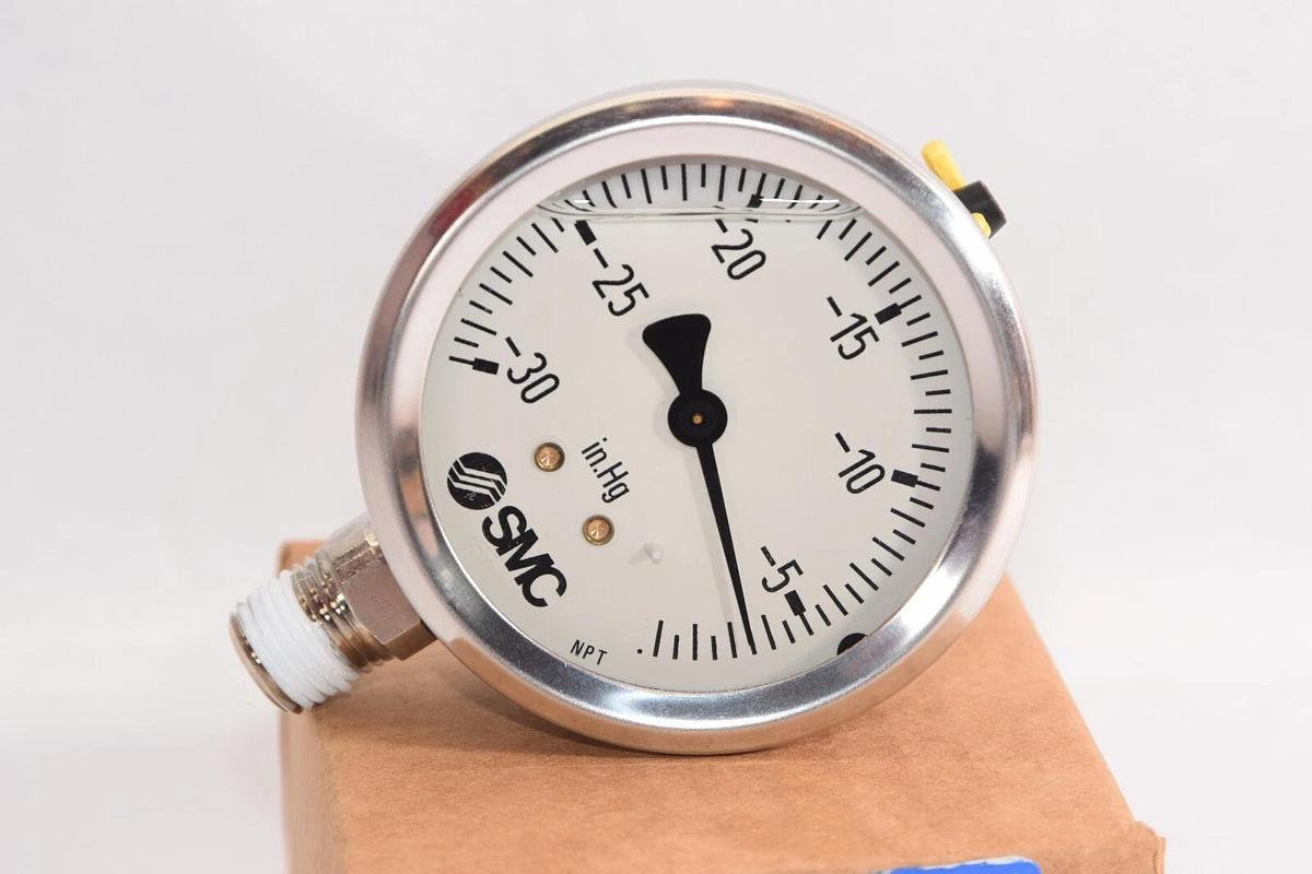 (NEW) SMC GAUGE-2.5"-CCK00452 CCK00452 2.5" Face -30 to 0 mm HG Special Gauge