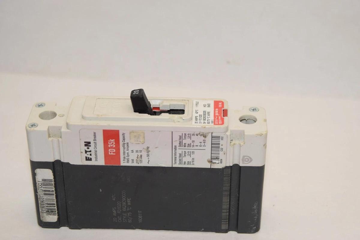 (NEW) EATON CUTLER HAMMER HFD1020 20A 20 Amp 20 A 1P 277V Circuit Breaker