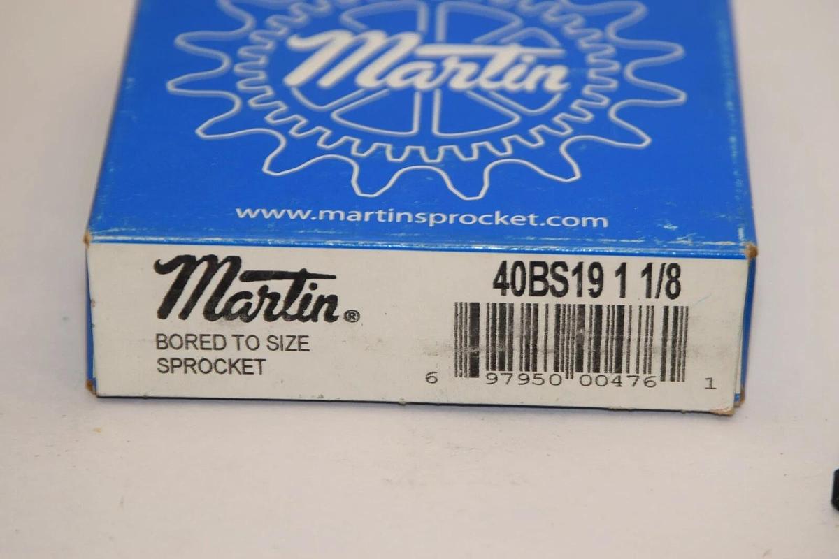 (NEW) MARTIN 40BS19 1-1/8 19 Teeth 1-1/8" Bore Sprocket