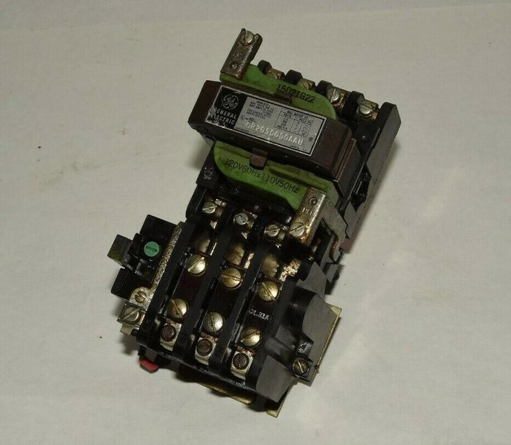 Used GENERAL ELECTRIC Starter CR205C000AAH Size Sz 1 600Vac 120V coil 30A