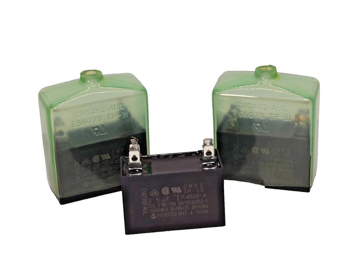 Used (LOT OF 3) CH25BFAUL 2.5uF Capacitor 450va