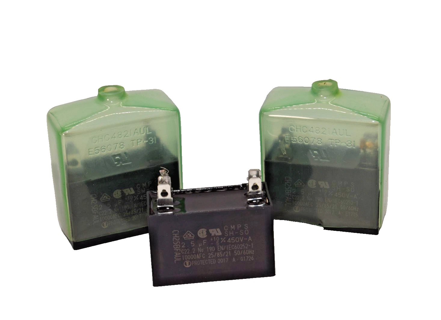 Used (LOT OF 3) CH25BFAUL 2.5uF Capacitor 450va