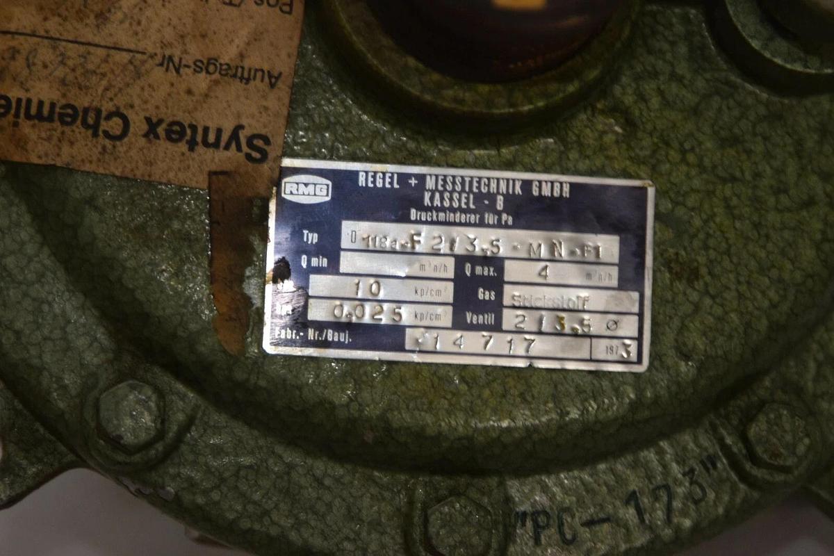 (NEW) REGEL + MESSTECHNIK D118A-F2/F3.5-MN-F1 4m3n/h Gas Pressure Regulator