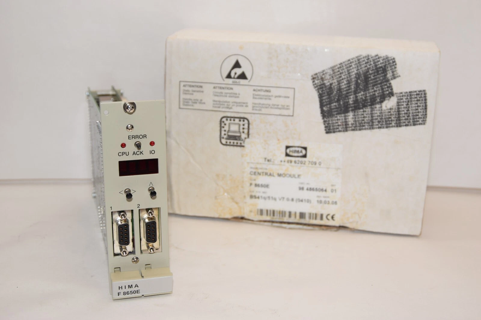 (NEW) HIMA F8650E 98 4865064 Rev 01 Central Module
