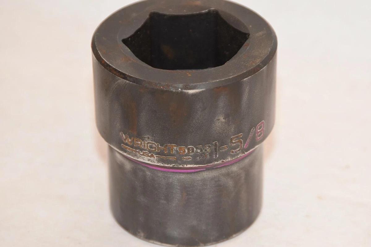 Used WRIGHT TOOL 6 Point Spline Drive Impact Socket 5852 1-5/8"