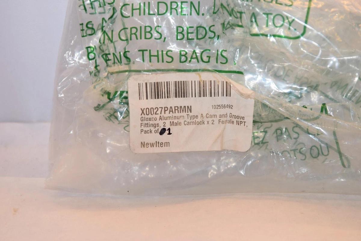 (NEW) GLOXCO A200 X0027PARMN 2" Type A Camlock Female NPT xMale Adapter Aluminum