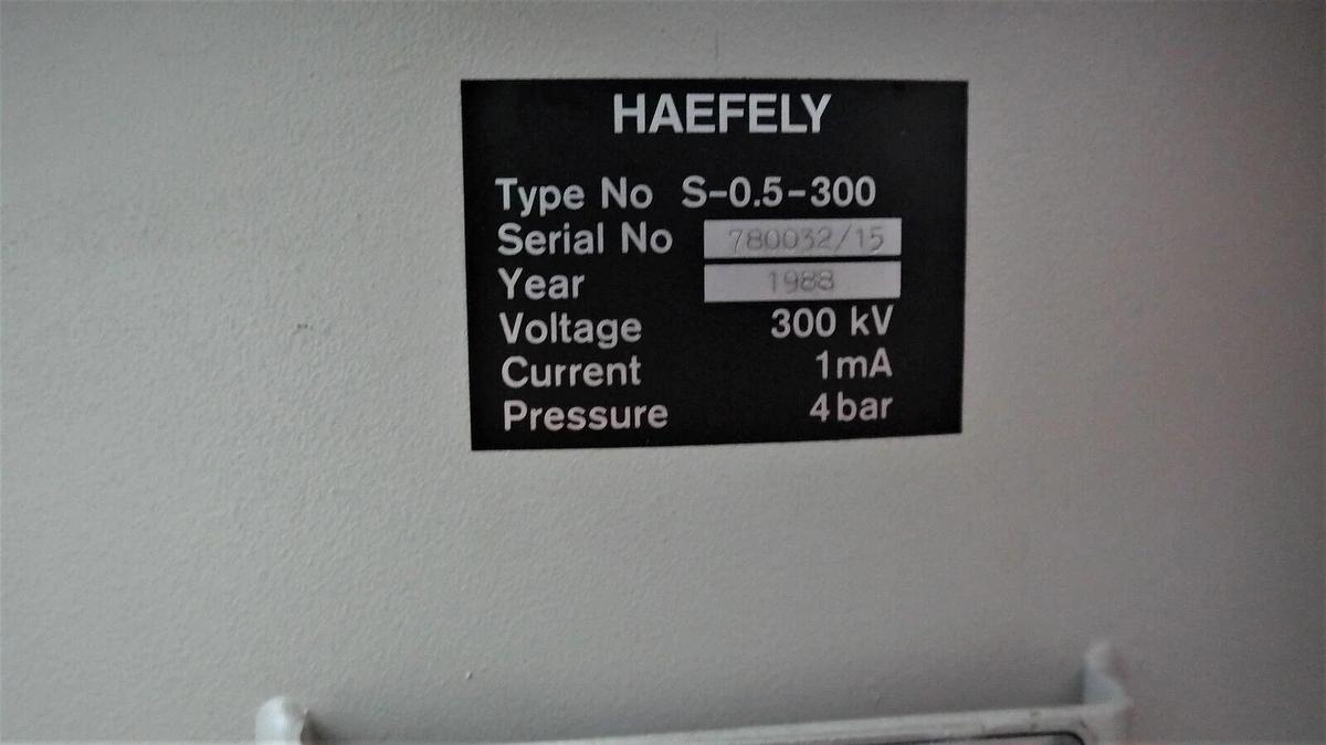 Used Steinemann 4035 Haefely S-0.5-300 300kv 1mA 4bar EMC Electron Microscope KMGM