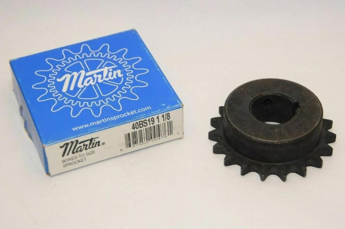 (NEW) MARTIN 40BS19 1-1/8 19 Teeth 1-1/8" Bore Sprocket