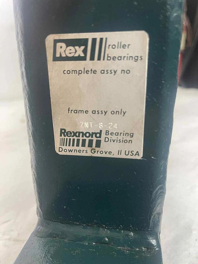 Rex ZNT-8-24 Take-Up 24" Take Up Frame Bearing Kit Assembly 2-7/16" Bearing NOS