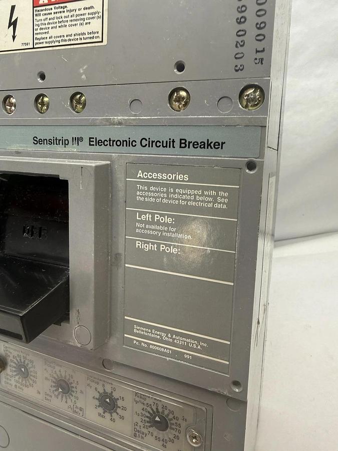 Refurbished Siemens SHJD69400NGTH-U 400A, Breaker SHJD6-A, 600V AC,  SHJD69400NGTH "Refurb"