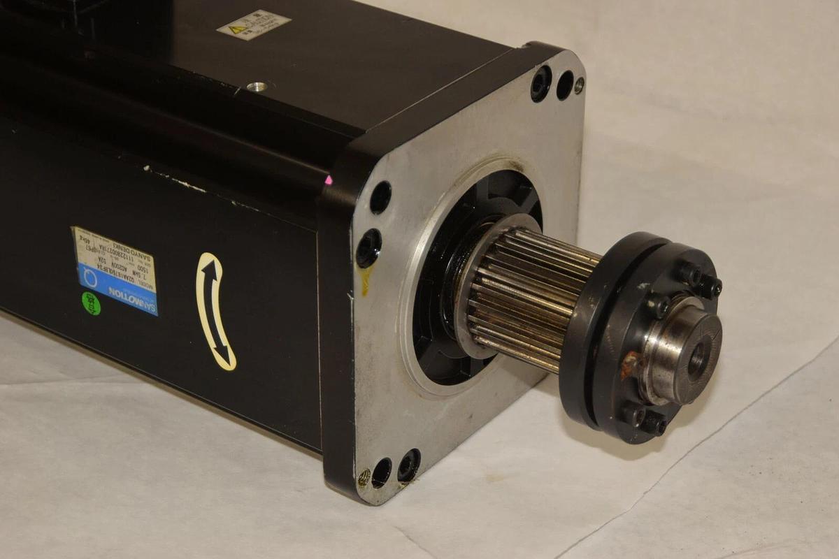Used SANYO DENKI Q2AA18750LBF34 7.5kw Servo Motor & RA035-015BC201 SanMotion Encoder