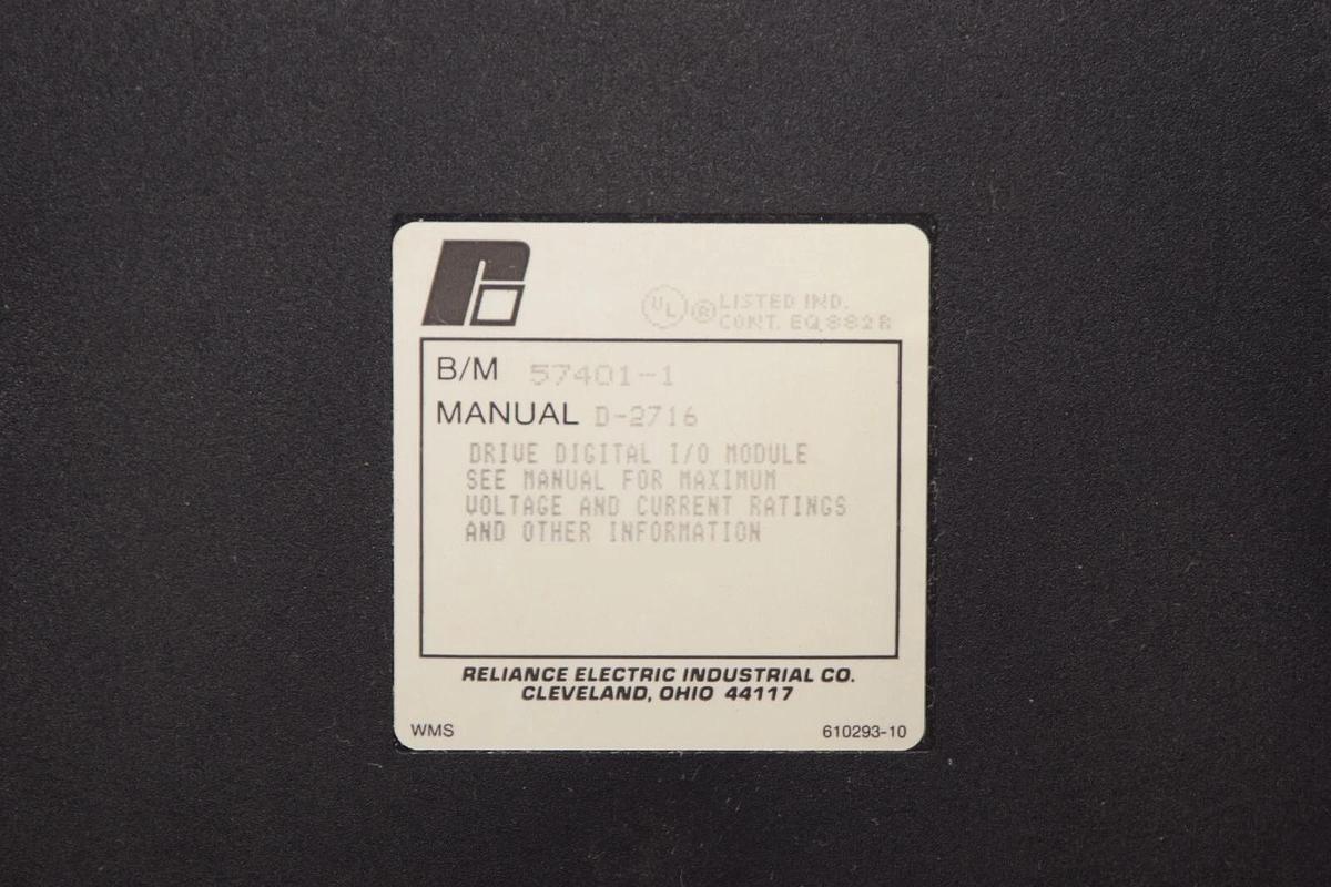 Used RELIANCE ELECTRIC 57401-1 D-2716 Drive Digital I/O Module