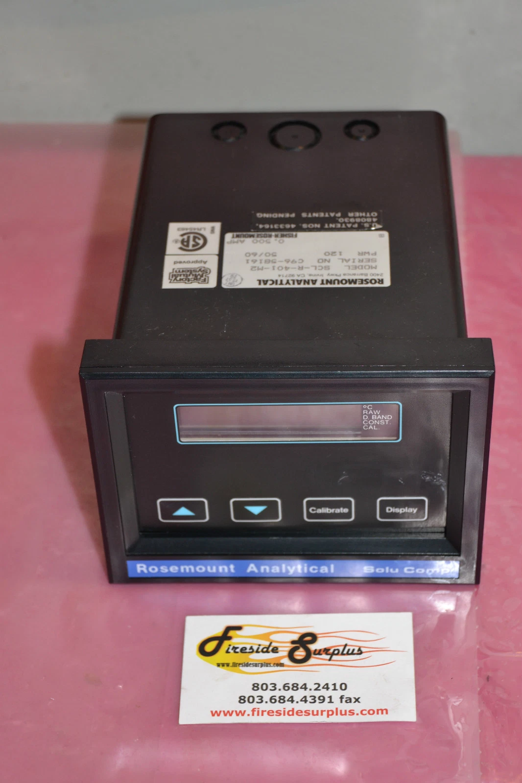 Used FISHER ROSEMOUNT ANAZLYTICAL SCL-R-401-M2 SCL R 401 M2 SCLR401M2 0.5A 0.5 A AMPS