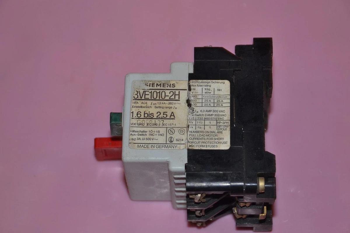 Used SIEMENS MOTOR STARTER 3VE1010-2H 3VE1010 2H