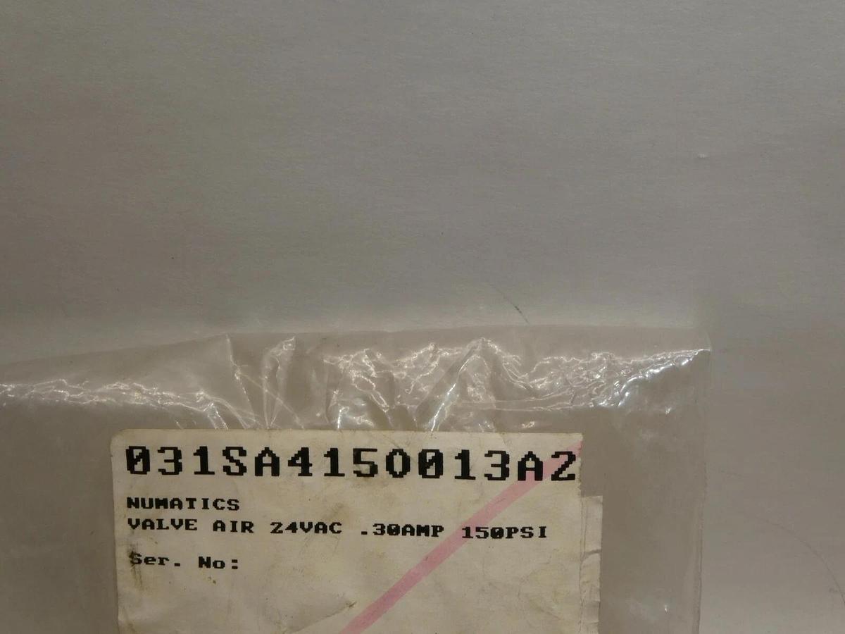 (NEW) NUMATICS 237-865B 031SA4150013A2 24Vac .30Amp 150psi Solenoid Valve