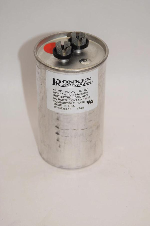 Used RONKEN 12-749368-10 1274936810 40MF 440Vac 60Hz Capacitor USA