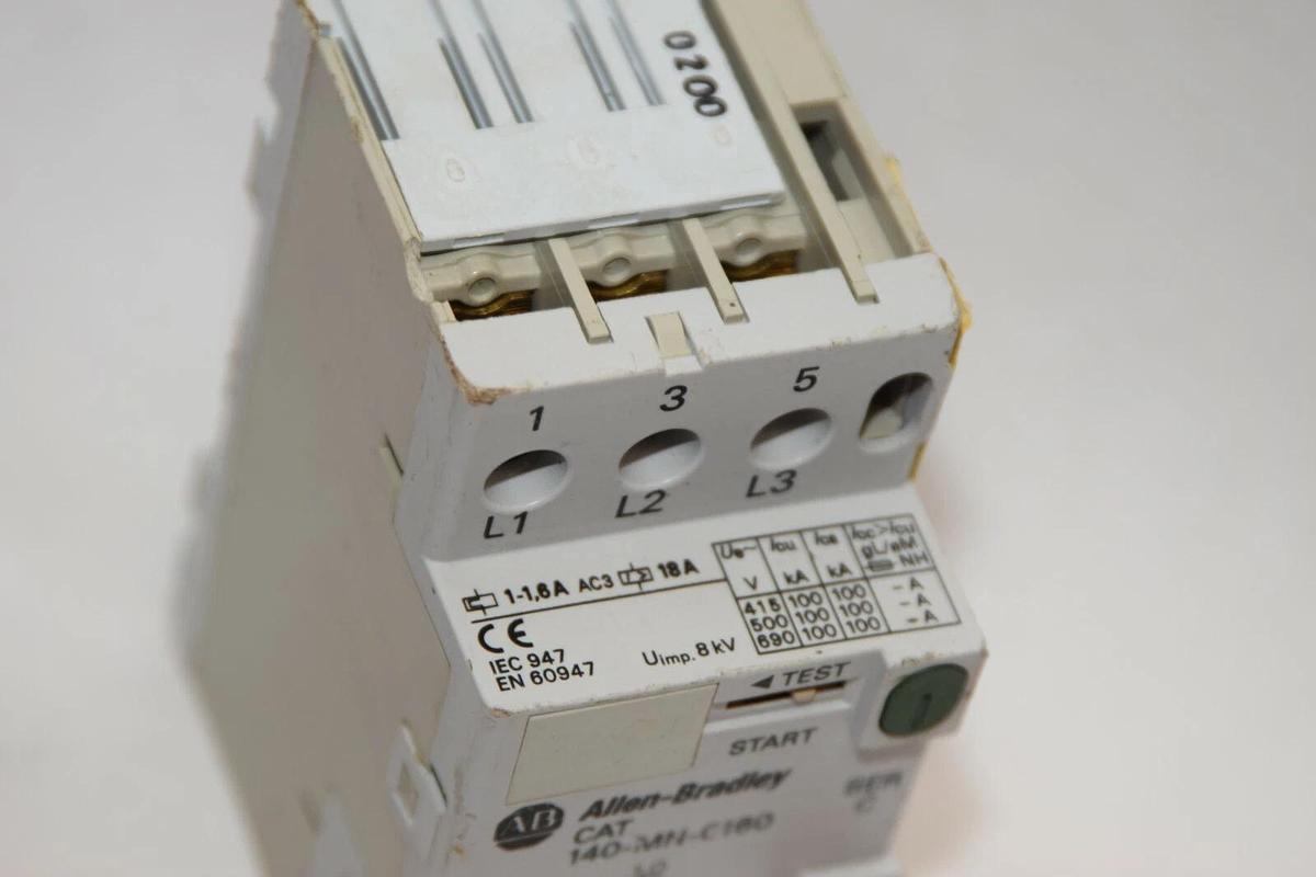 Used ALLEN BRADLEY 140-MN-0160 Series C 1.0-1.6A Manual Motor Starter