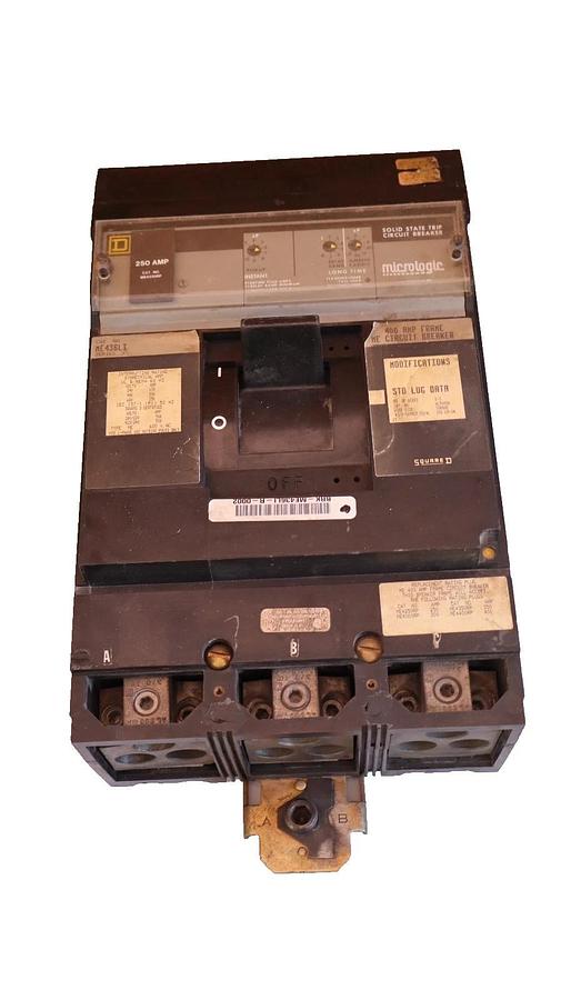 Used Square D I-LINE Breaker ME436LI 400A 400 Amp 600V Micrologic 250A Trip ME4250RP