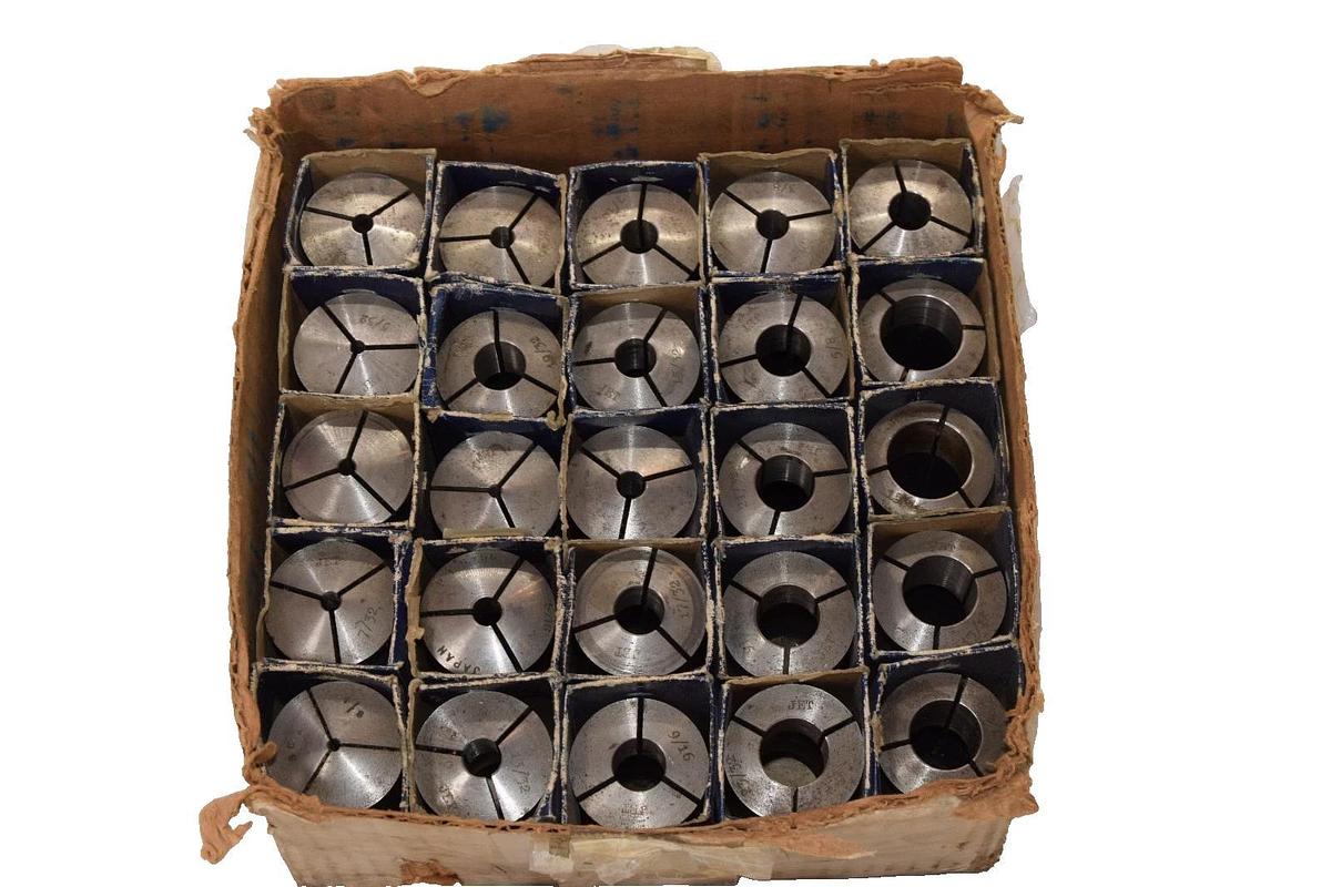 Used (Lot 25) JET 5C Collet Assorted Sizes 3/16, 1/2, 17/32, 3/4, 5/16, 13/16
