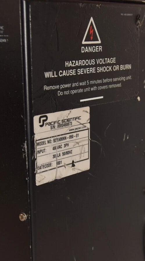 Used PACIFIC SCIENTIFIC Servo Drive SCE906NN-050-01 480Vac 3Ph SCE906NN05001