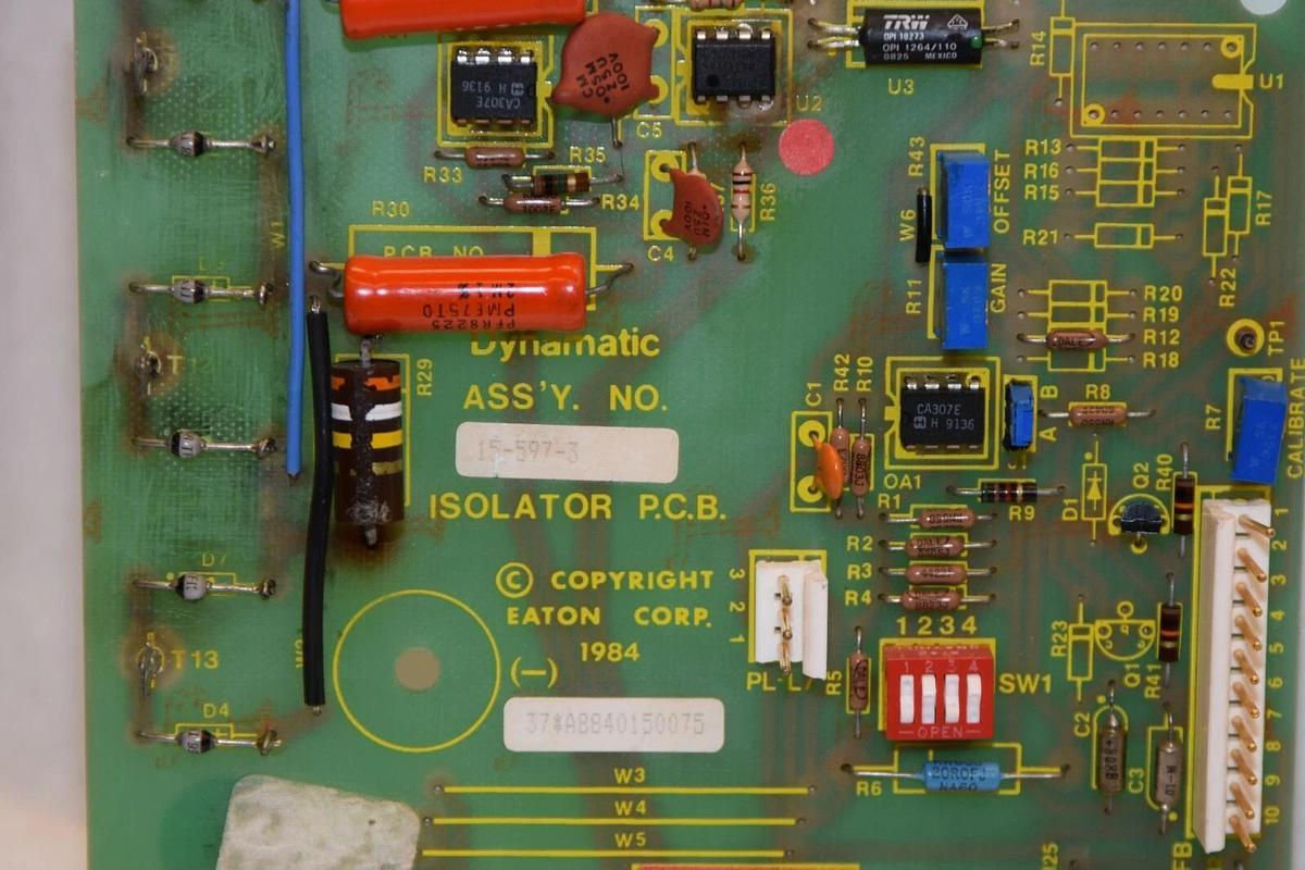 Used EATON 15-597-3 155973 Dynamatic Assembly Isolator PCB Board