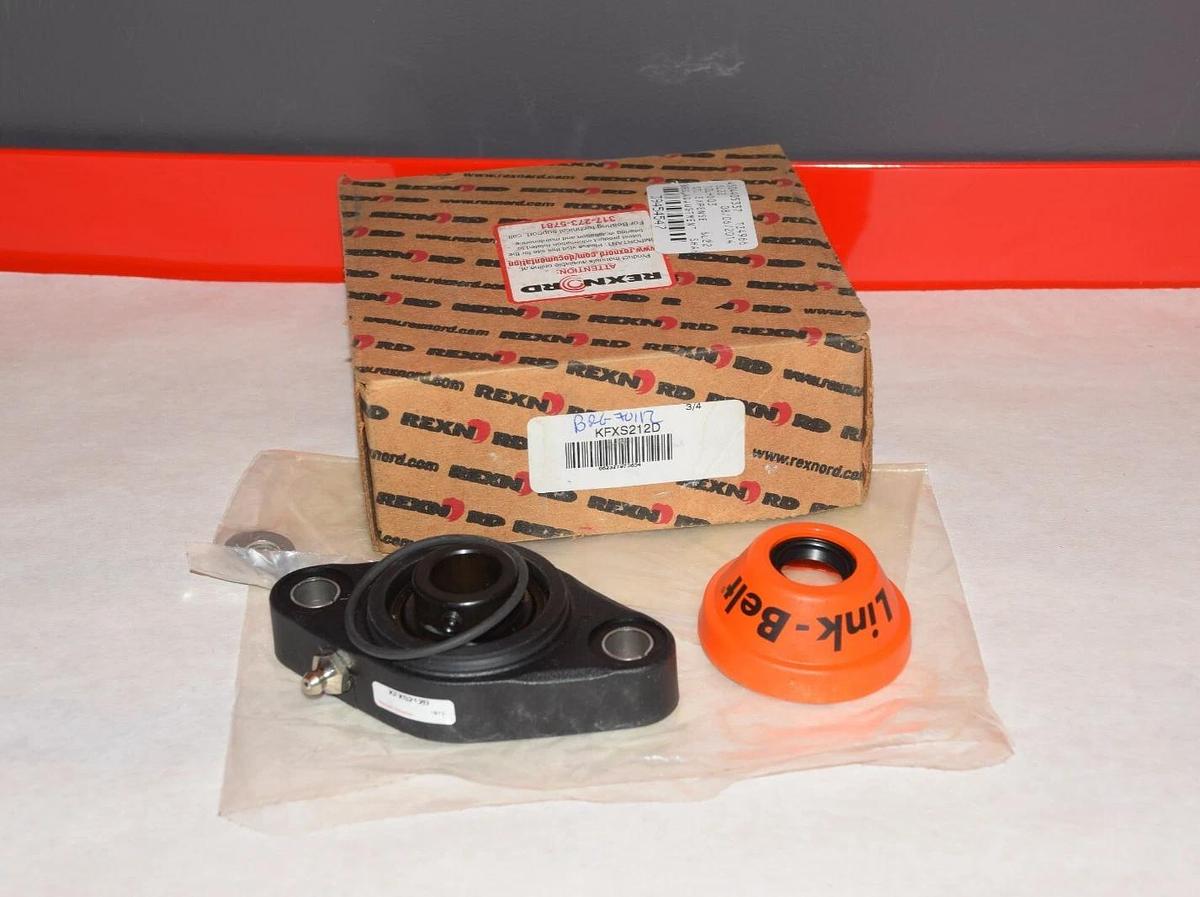 Rexnord Link-Belt Flange Bearing Unit KFXS212D 3/4" Polyamide 2-Bolt Flang (NEW)