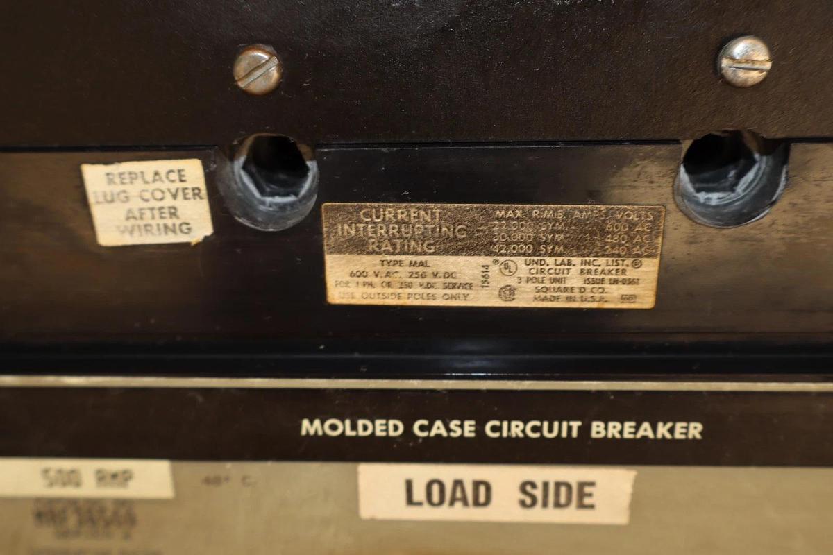 Square D Ciruit Breaker 500A MAF36500 3p 3ph 500 Amp 600v *Refurb*