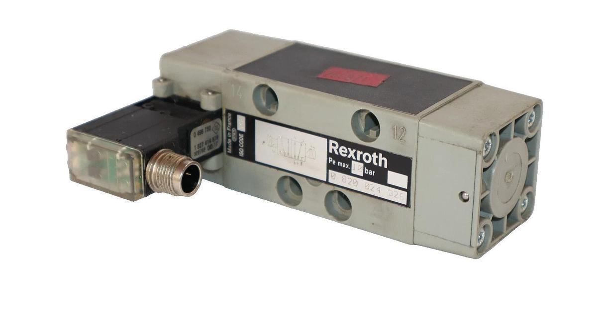 Used Rexroth 0820024326 , 0 820 024 326 10 Bar Pneumatic Solenoid Valve